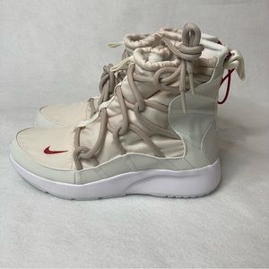 Nike Women's Tanjun High Rise Phantom Gym Red Desert Sand AO0355 005 Size 8